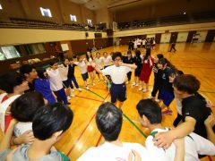 円陣で大盛りあがり!