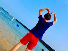 空が真っ青!